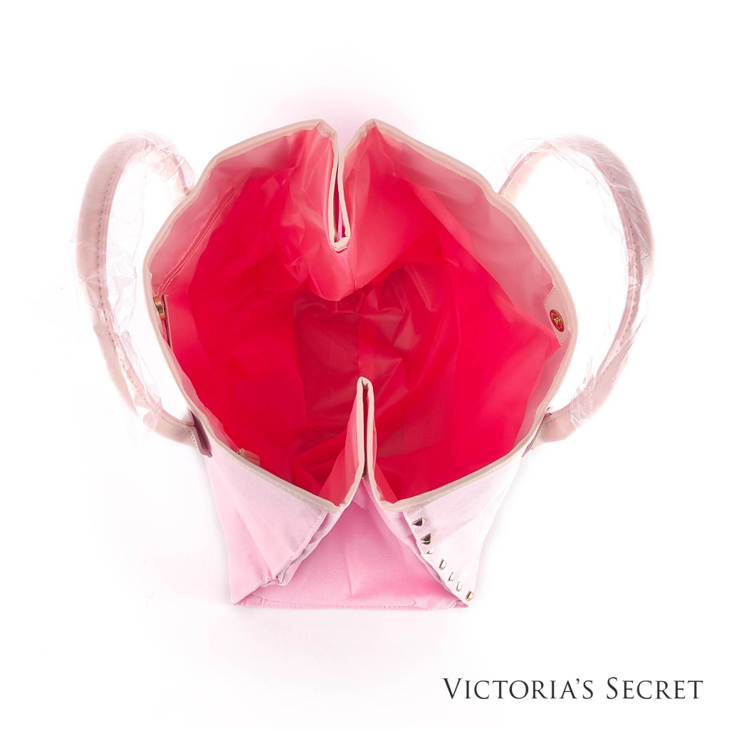 victoria-s-secret-กระเป๋าถือสีชมพู-ของแท้100-new