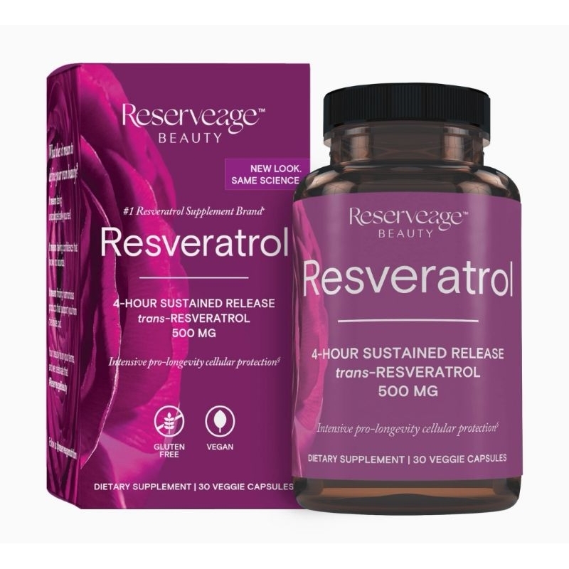 Reserveage Nutrition Resveratrol 500 mg, 30 เม็ด📌พร้อมส่ง | Shopee Thailand