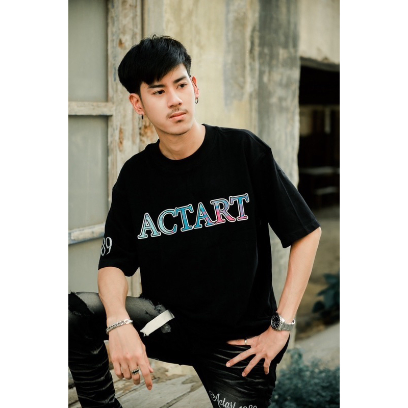 เสื้อยืด-ovp-actart-รุ่น-raindow-เรืองแสง-เช็คตารางไซซ์ก่อนสั่ง