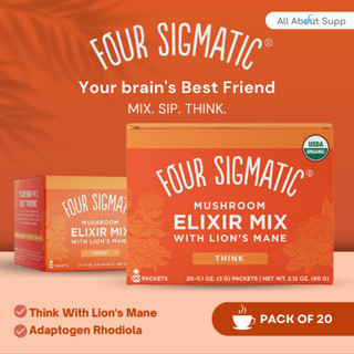 Four Sigmatic Mushroom Elixir Mix with Lion’s Mane 20 ซอง 🍄♻สารสกัดเห็ดยามาบูชิตาเกะแบบผงชงดื่ม บำรุงสมอง ความจำ♻🍄