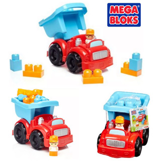 Mega Bloks Dump Truck with Loading Bin & 1 Block Buddy Driver DYT58 Building Set (6 Pieces)