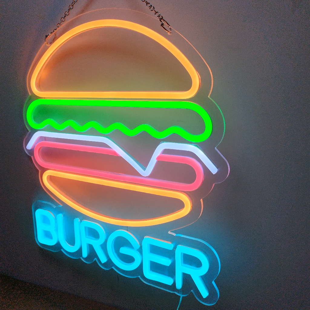 ป้ายไฟ-led-ป้ายไฟ-รูปแฮมเบอร์เกอร์-burger-ป้ายไฟร้าน-ขนาด-37-x-32-cm