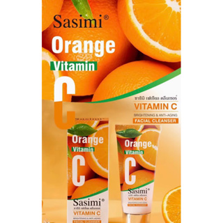 SASIMI Vitamin C Facial Cleanser โฟมล้างหน้า ทำความสะอาดล้ำลึก ปรับสีผิวกระจ่างใส 80g