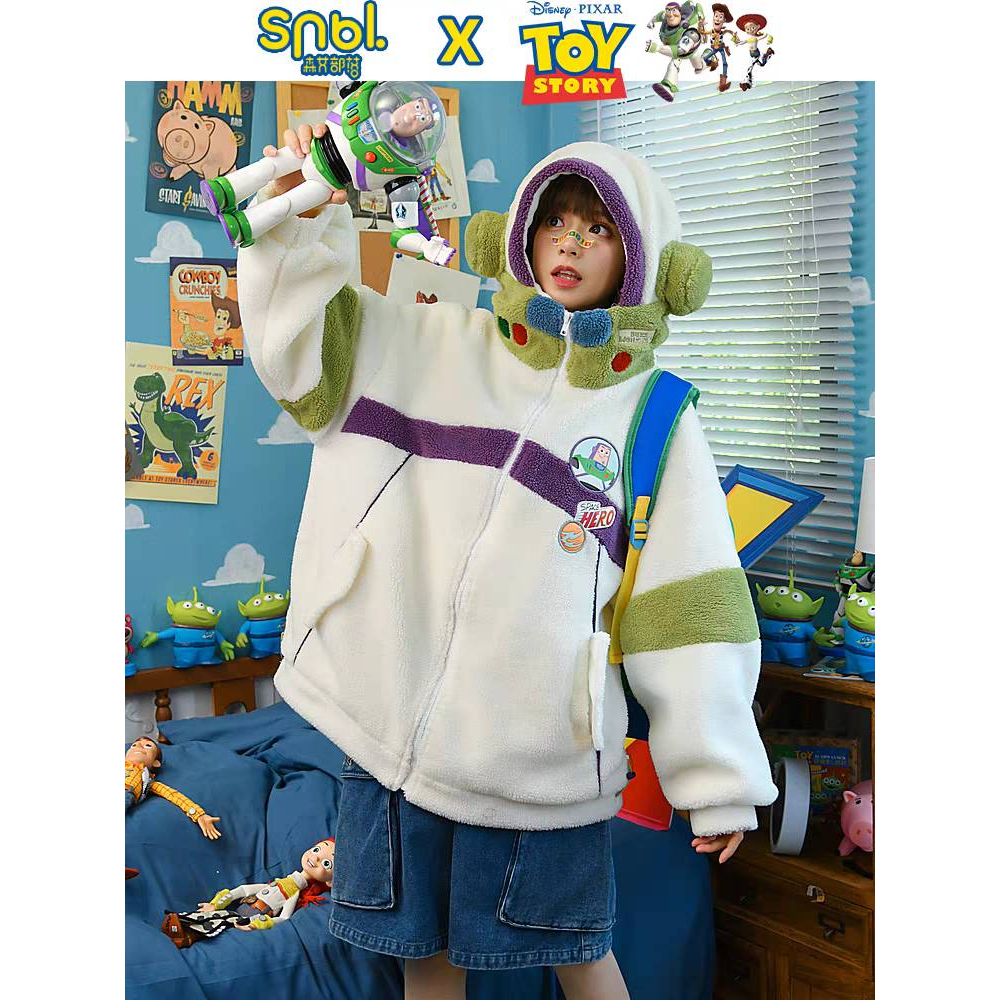 Snbl x Toy Story เสื้อแจ็คเก็ตขนนุ่มบัซไลท์เยียร์ Buzz lightyear ทอยสตอ