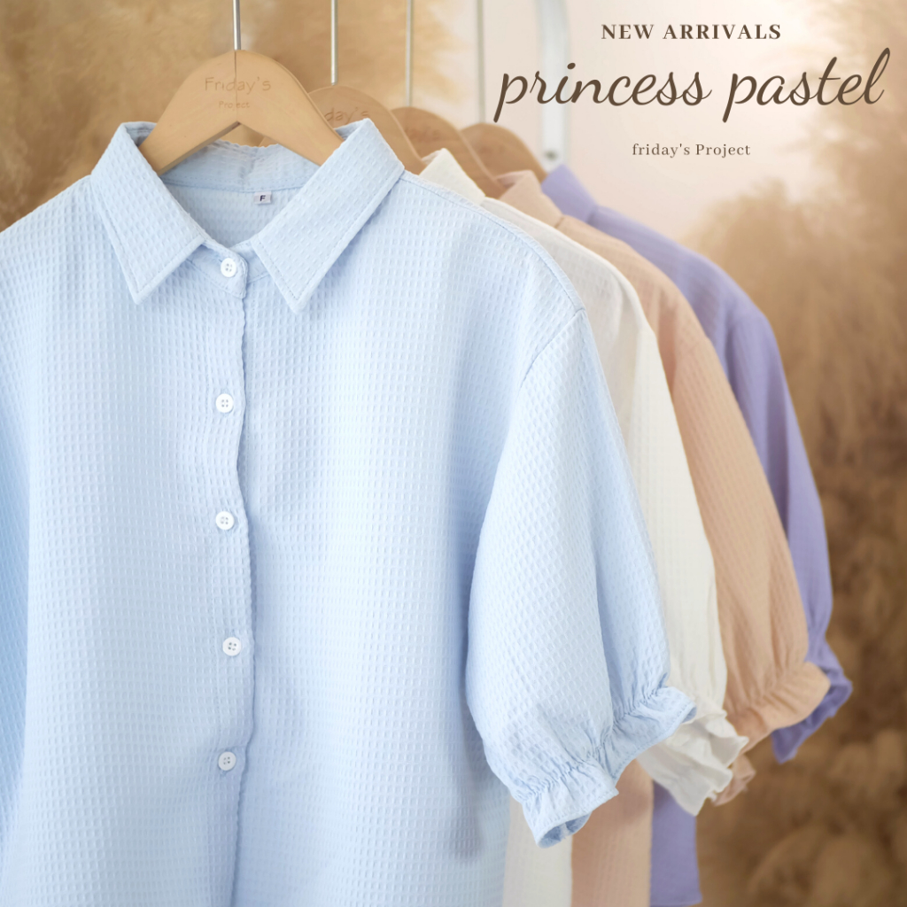 princess-pastel-เสื้อแขนตุ๊กตาคอปก-ผ้าบับเบิ้ล