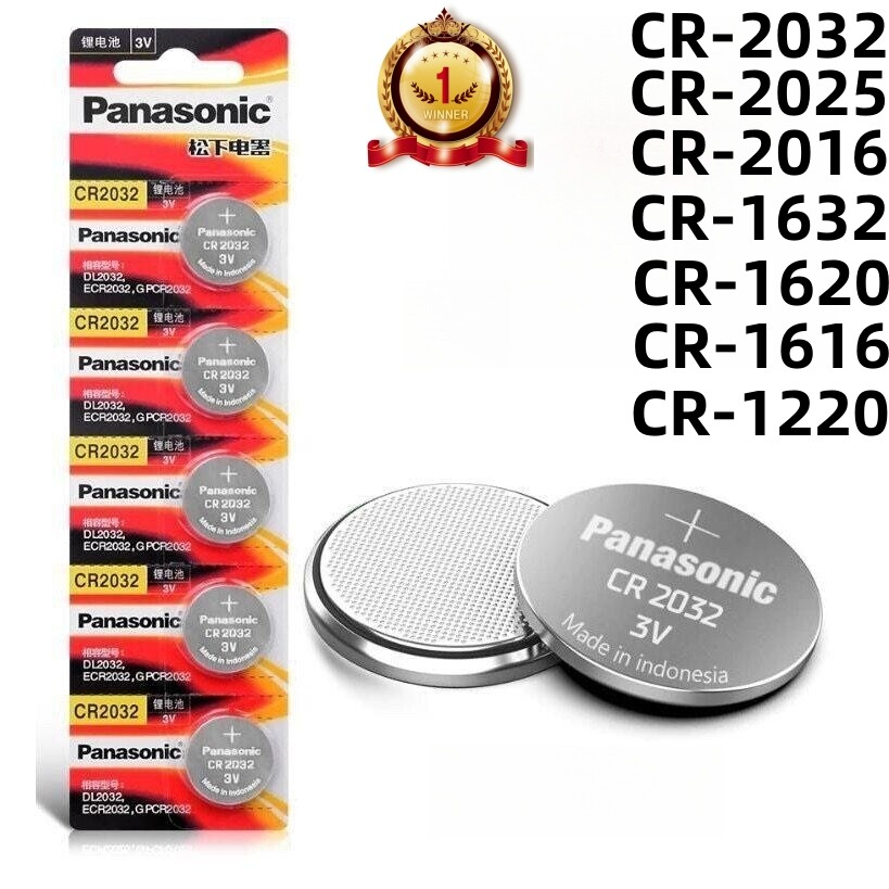 ภาพหน้าปกสินค้าของแท้ CR2032 ถ่านกระดุม Panasonic รุ่น CR2032 / CR2025 / CR2016 / CR1632 / CR1620 / CR1616 / CR1220 3V Lithium Battery จากร้าน hfzgzw0hzx บน Shopee