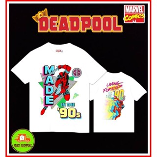 เสื้อMarvel ลาย DeadPool สีขาว (MX-163)