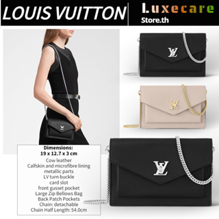 1 หลุยส์ วิตตอง👜Louis Vuitton MyLockMe Women/Shoulder Bag กระเป๋าโซ่/กระเป๋าครัช/ M63471