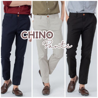 Clothvibes ‘Chino Pants’[size28-38”]-กางเกงขายาวชิโน่ทรงกระบอกเล็กความยาว 9 ส่วน นุ่มสบายจากผ้าคอตตอนคุณภาพเยี่ยม