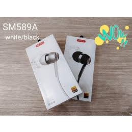 Byz-SM589a หูฟังชนิดใส่ในหู 3.55 มม. รองรับระบบทั้ง ANDROID / IOS AUX 3.5 สายยาว 1.2 เมตร ปุ่มกด สามารถกดรับสาย/ วางสาย