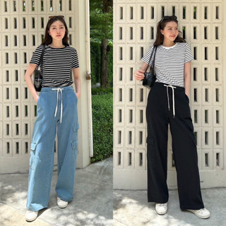 Hot ไม่หยุด🔥🔥🔥 “Jeans cargo pants”👖 (530฿ฟรีส่ง) กางเกงยีนส์สไตล์ “คาร์โก้” แบบใหม่ล่าสุดเอาใจทุกคน ผ้ายีนส์ฟอก tshop