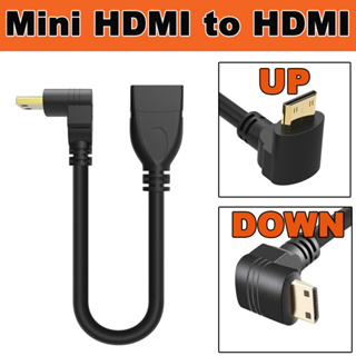 สายแปลง Mini HDMI to HDMI Mini HDTV Male to HDTV Female Cable Adapter Angle 90 Degree for Tablet PC Camera