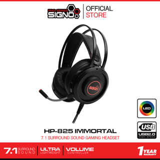 สินค้า SIGNO 7.1 Surround Sound Gaming Headphone IMMORTAL รุ่น HP-825 (หูฟัง เกมส์มิ่ง)