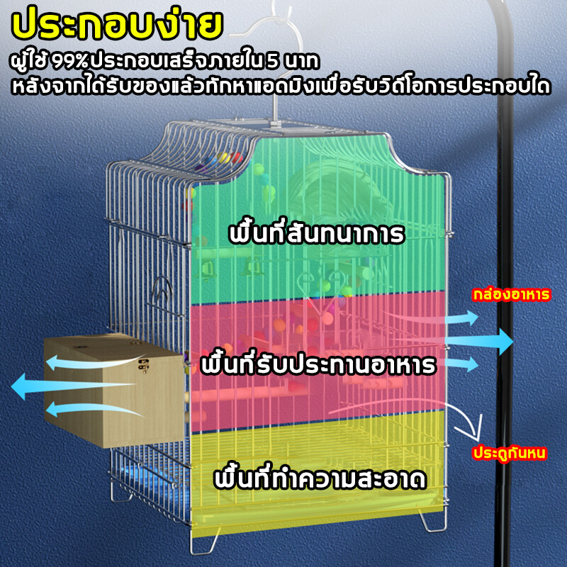 ขนาดใหญ่พิเศษ-กรงนกขนาดใหญ่-กรงนก-กันสนิมหนาขึ้น-พื้นที่ใหญ่-กรงนกแก้ว-กรงนกเขาใหญ่-กรงนกหงส์หยก-กรงนกใหญ่-กรงนกพกพา