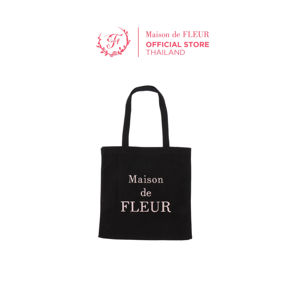 maison-de-fleur-brand-logo-embroidery-tote-bag-black