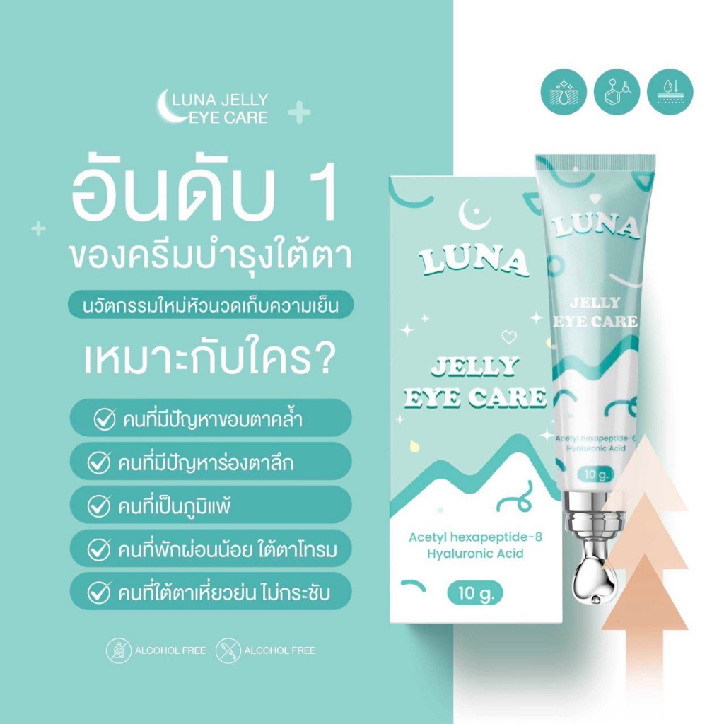 ส่งของ-20-ธันวาคม-ของแท้-อายครีมลูน่า-luna-jelly-eye-care-แก้ใต้ตาคล้ำ