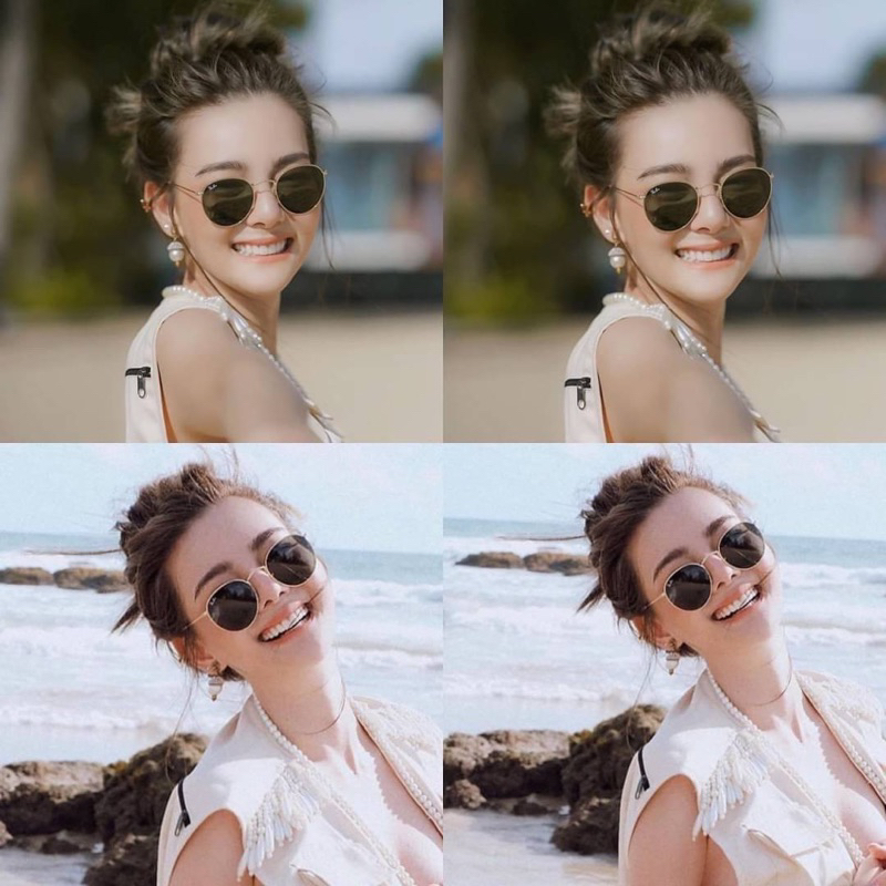 ผ่อน0-แว่นกันแดด-รุ่นยอดนิยม-ray-ban-rb3447-001-กรอบสีทอง-เลนส์-g-15-ขนาด-47-50-53-มม