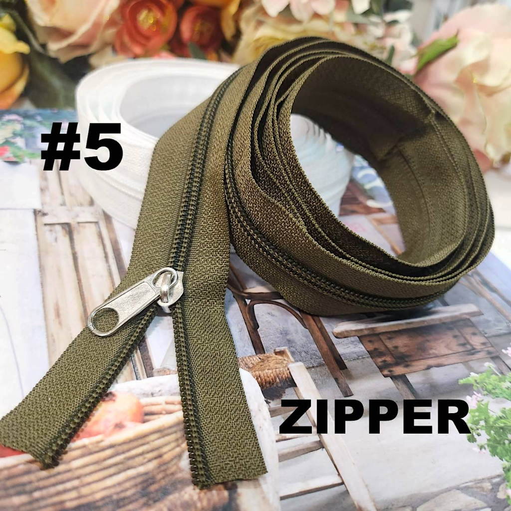 5-zip-ซิป-มีให้เลือกหลายขนาด-ซิปตัด-ซิปไนล่อน-ซิปพลาสติก-ซิปหลา-ฟันเบอร์-5-สีน้ำตาล-สินค้าพร้อมส่งจากไทย