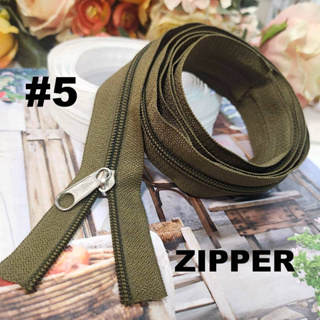 #5 Zip ซิป (มีให้เลือกหลายขนาด) ซิปตัด ซิปไนล่อน ซิปพลาสติก ซิปหลา ฟันเบอร์ 5 สีน้ำตาล (สินค้าพร้อมส่งจากไทย)