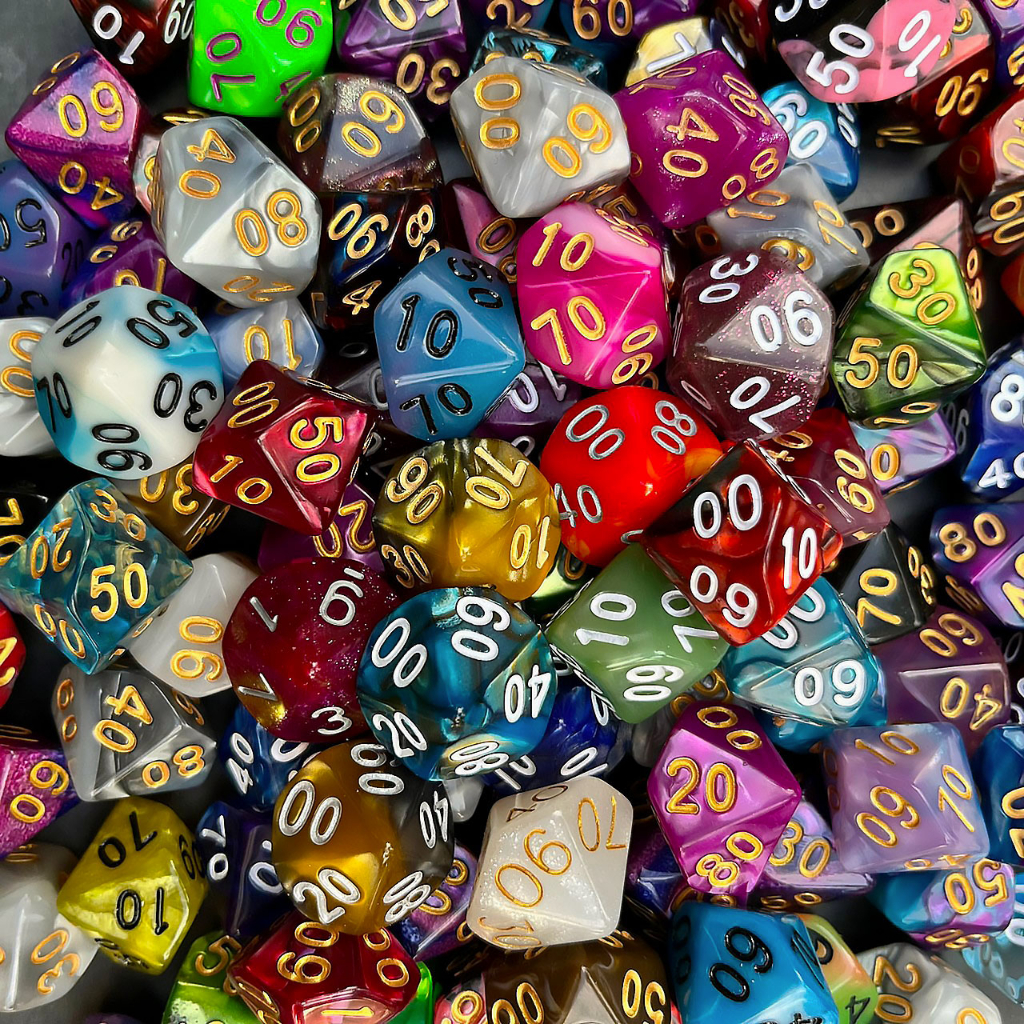 ลูกเต๋า D20 & สุ่มหลายแบบ Random DICE D4 D6 D8 D10 D12 D20 D100 (1ลูก ...