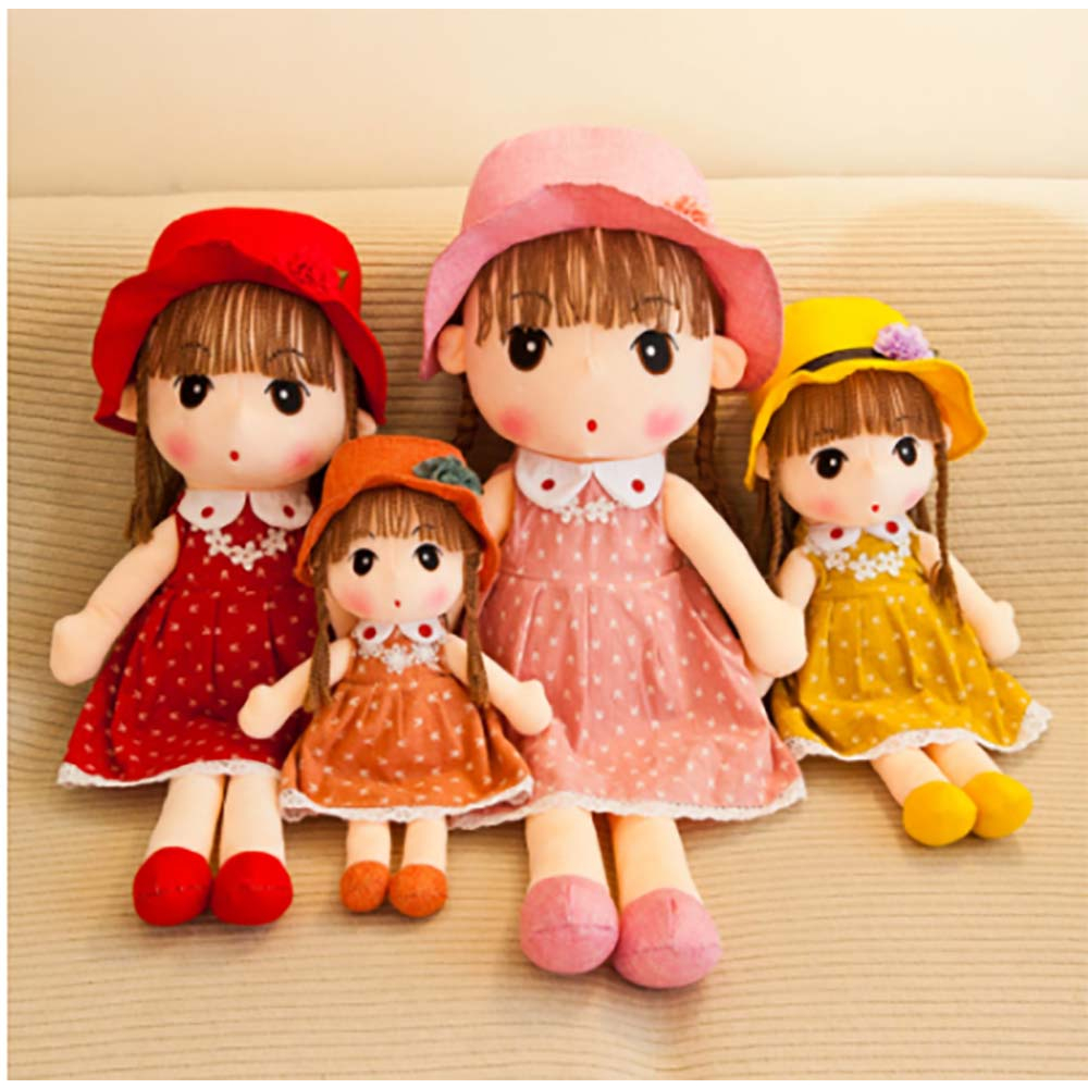 ตุ๊กตาเด็กผู้หญิงน่ารัก-นุ่มนิ่ม-ทำจากผ้า-ของขวัญวันเกิด-doll-ของเล่นเด็ก-ขนาด-45cm-และ-60cm