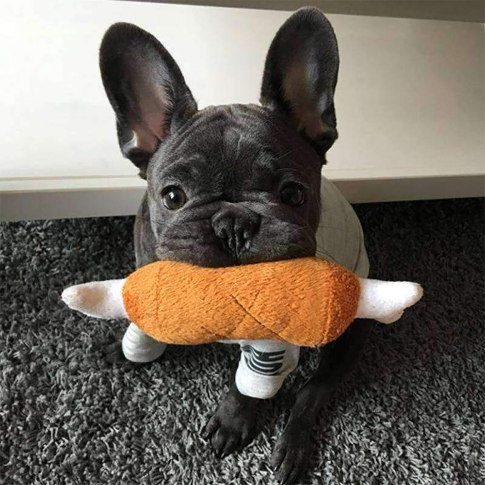 ของเล่นสุนัข-ตุ๊กตาขาไก่ของเล่นสุนัขงับมีเสียง-ของเล่นหมา-ช่วยขัดฟัน-ของเล่นหมามีเสียง