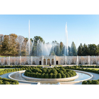 โปสเตอร์ภาพการแสดงน้ำพุ Longwood Gardens USA สวนน้ำพุเลื่องชื่อ ขนาด A3 กว้าง  29.7 x สูง 42 ซม. (แนวนอน 200g.)P-100FG