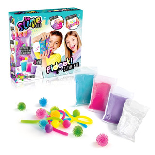 So Slime Kit, 800g of Slime, 4 Slime Colours inc Clear, 12 Toys, ASMR Effects, Non-Toxic + Boron Free Slime, For Ages 6+