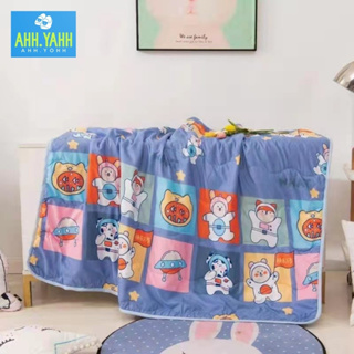 ahhyahhshop ผ้าห่มเด็ก ผ้าใยไหม ขนาด110x150 cm. ลายการ์ตูน ผ้านิ่ม ผ้านวมเด็ก ผ้ารองนอน KID blanket ผ้าห่มฝ้ายญี่ปุ่น