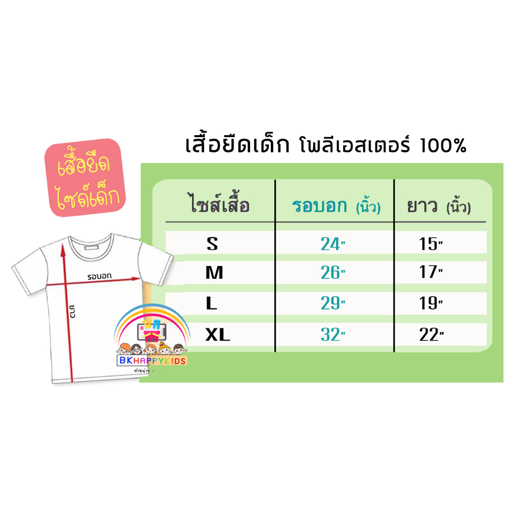 เสื้อยืดเด็กสกรีนลาย-คำพูดใหญ่โต-k159-สีขาว-แขนสั้น-เนื้อผ้าโพลีเอสเตอร์100-สกรีนคมชัดตรงปก-bkhappykids