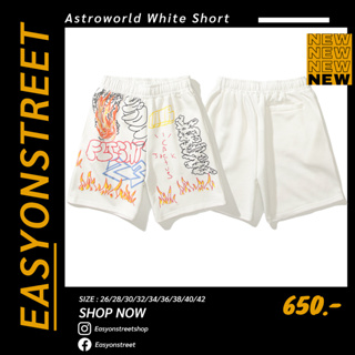 กางเกงขาสั้นเอวยางยืด เอวยืดหดได้ กางเกงขาสั้นแนวStreet ขาสั้นสไตล์เกาหลี กางเกงขาสั้นลายกราฟฟิตี้ รุ่น Astroworld W