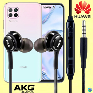 หูฟัง สมอลทอล์ค Huawei In-Ear Aux หัวเหว่ย อินเอียร์ เบสหนัก เสียงดี สายถัก เล่น-หยุดเพลง-เพิ่ม-ลดระดับเสียง nova 7i