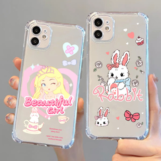 เคสโทรสัพท์ลายการ์ตูนน่ารักๆ เคสใส กันกระแทก สำหรับ VIVO Y22S Y36 Y91C Y16 Y02 V11 V7 Plus V11i Y30 Y50 Y20 Y12S Y19 Y5S