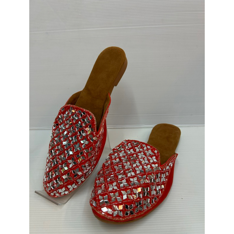 พร้อมส่ง-รองเท้าอินเดีย-indian-jutti-slip-ons