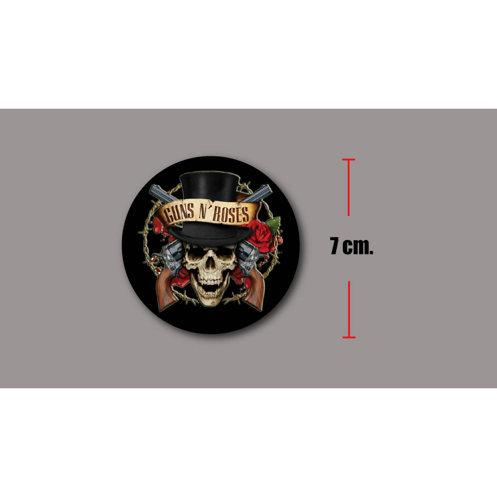 sticker pvc guns n' roses สติกเกอร์ วงดนดตรี งานออฟเซ็ทแท้ pvc กันน้ำ ...