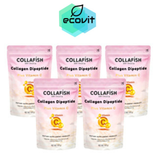 [5 ซอง] COLLAFISH Collagen Dipeptide Plus Vitamin C คอลลาฟิช คอลลาเจน ไดเปปไทด์พลัส วิตามินซี [120 g.]