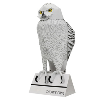 โมเดลกระดาษ 3D : Snowy Owl นกเค้าแมวหิมะ กระดาษโฟโต้เนื้อด้าน  กันละอองน้ำ ขนาด A4 220g.