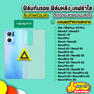 🔥 ฟิล์มกันรอยหลัง ฟิล์มหลัง ลายเคฟล่า OPPO Reno10 Reno10Pro reno8pro reno8t reno8 reno7 reno6 reno5 reno4 ฟิล์มหลังoppo