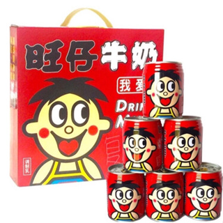 Dragon Hot Shopนมแดงยกแพ็ค 12กระป๋อง 245ml  นมกระป๋องแดงในตำนาน อร่อยจนหลายๆคนตามหา หวังหวัง เจ้าดังจากจีน 旺仔牛奶 245ml