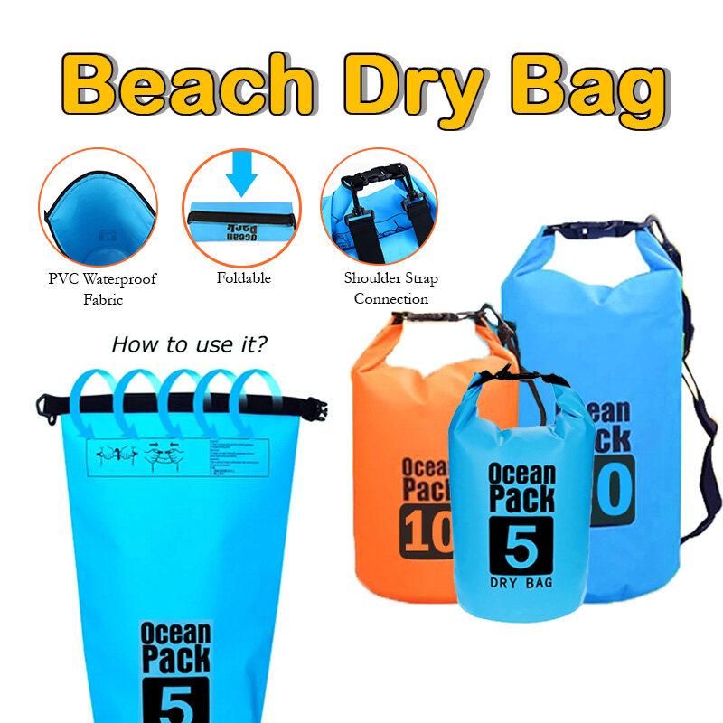 ocean-pack-กระเป๋ากันน้ำผ้า-pvcมี-5l-10l-20l-30l-waterproof-bag-dry-bag-กระเป๋ากีฬาทางน้ำ-กระเป๋ากีฬา