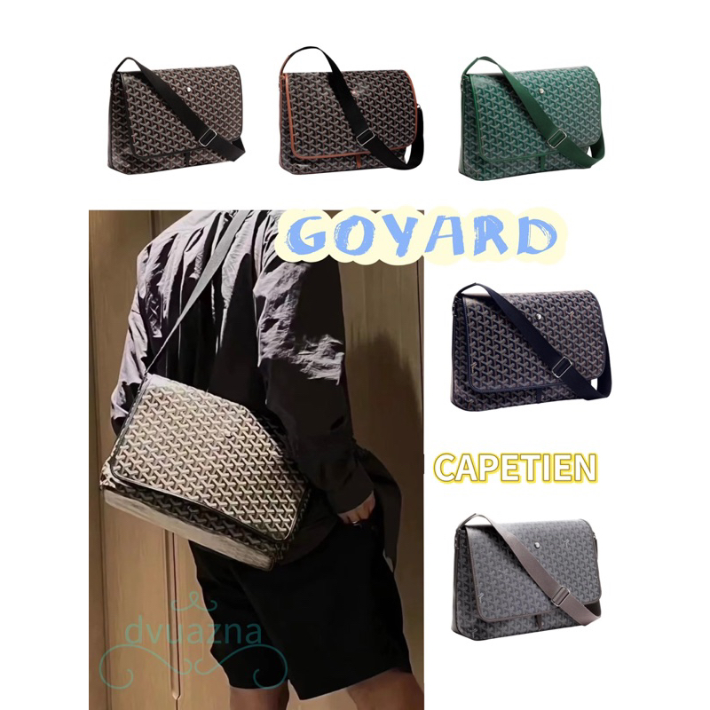 แบรนด์ใหม่-100-ของแท้-goyard-capetien-กระเป๋าสะพายไหล่ข้างหนึ่ง