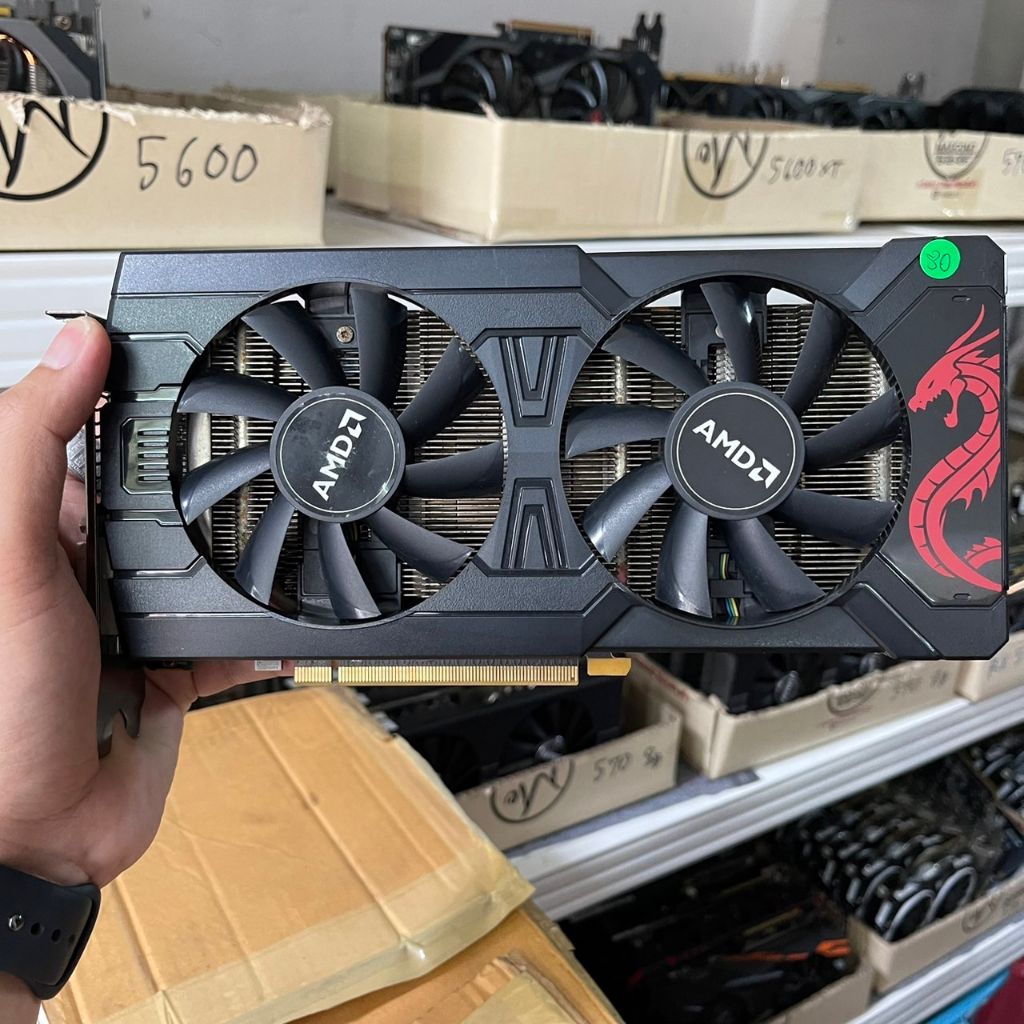 การ์ดจอ VGA POWER COLOR RADEON RX 570 RED DRAGON 4GB GDDR5 สินค้ามือสอง ...