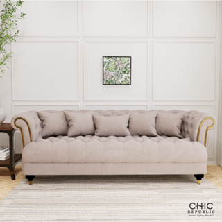 Chic Republic NOTREDAME/3 โซฟา 3 ที่นั่ง - สี   เทาเข้ม , น้ำตาลอ่อน