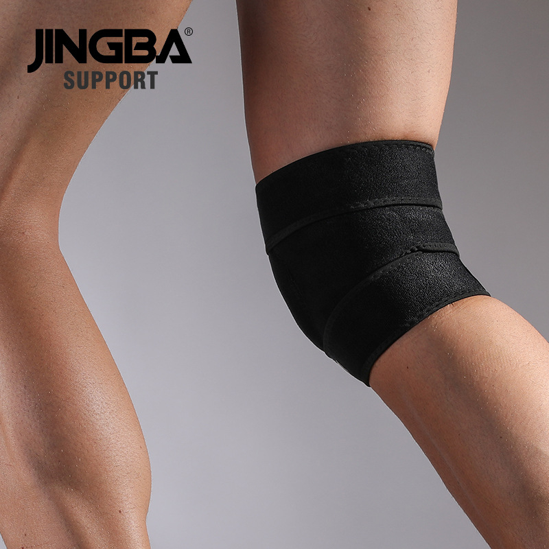 jingba-สายรัดเข่า-เข็มขัดรัดเข่า-ที่รัดเข่า-บรรเทาอาการบาดเจ็บ-สีดำ-1ชิ้น