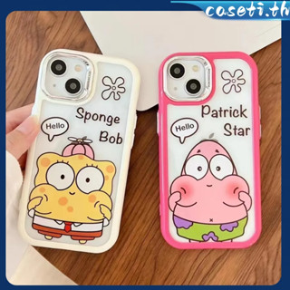 คูปองเคลม🎀เคสไอโ case for iphone 11 12 การ์ตูนคู่ SpongeBob SquarePants เคส 14 13 12 11 pro max เคสมือถือกันกระแทก