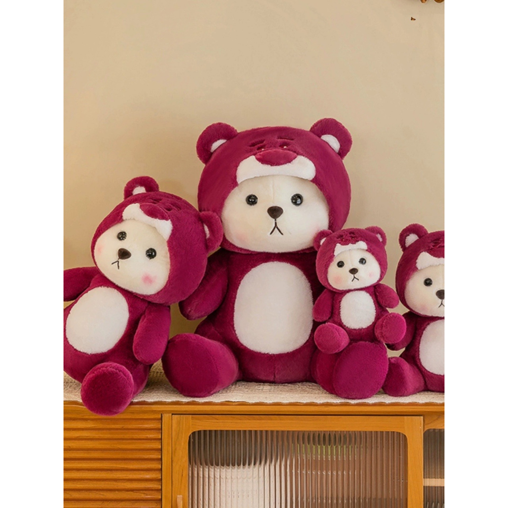 sarran-การ์ตูนหมีของเล่นตุ๊กตากับหมวกเด็กผู้ใหญ่น่ารักตุ๊กตาหมียัดไส้หมอนตกแต่งบ้าน