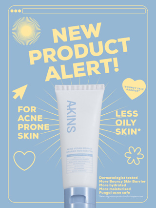 [NEW!] 50g.AKINS Vegan Bouncy Barrier Moisturizer - ม้อยเนื้อบางเบา แต่ชุ่่มชื้น FUNGAL ACNE SAFE