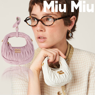 มิวเซี่ยม miumiu/Wander Matelassé Nappa Mini กระเป๋า Hobo / กระเป๋าผู้หญิง