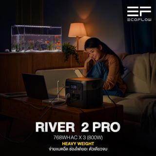 ECOFLOW River 2 Pro  Power Station แบตเตอรี่สำรอง แบตเตอรี่พกพา รับระกัน 2 ปีเต็ม