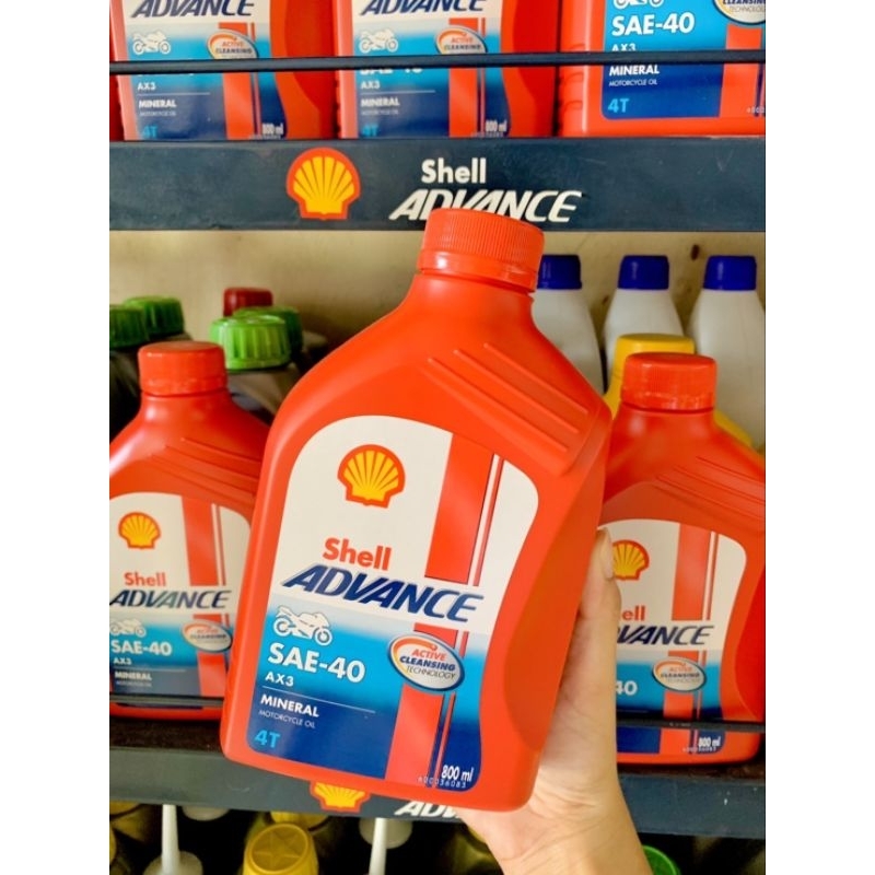 น้ำมันเครื่อง Shell Advance A×3 (0.8ลิตร) ป๋องแดง | Shopee Thailand
